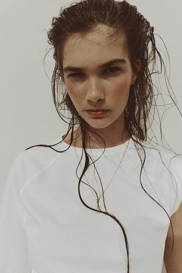 T-SHIRT À MANCHES LONGUES RAGLAN - Blanc de Zara - Image 2