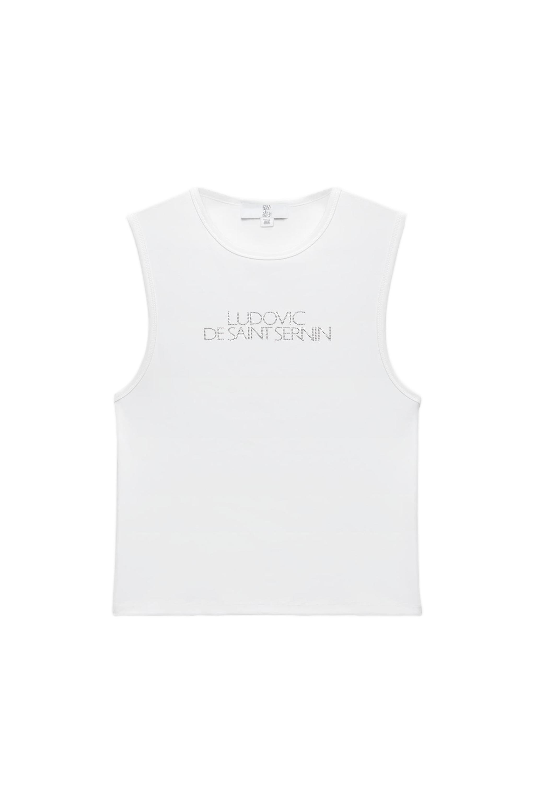 RHINESTONE LOGO TANK TOP LUDOVIC DE SAINT SERNIN x ZARA | SECOND