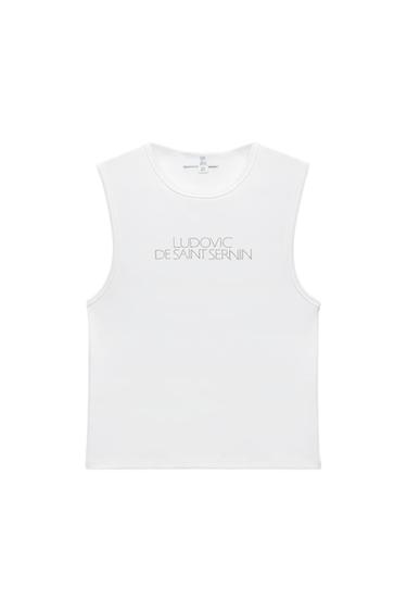 CAMISETA TANK LOGO STRASS LUDOVIC DE SAINT SERNIN x ZARA