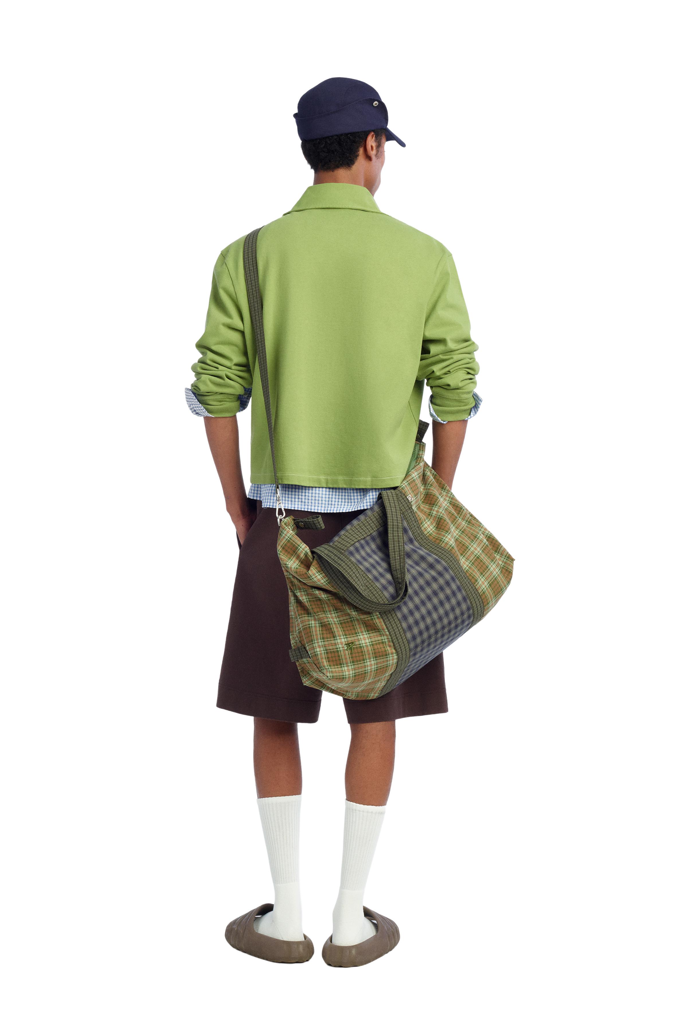 CROPPED FIT COTTON POLO SHIRT — Lime green