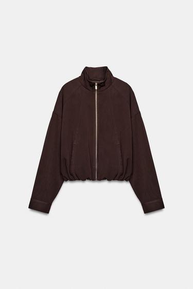 BLOUSON BOMBER COL MONTANT - Marron de Zara - Image 5