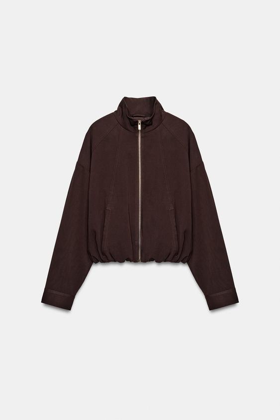 BLOUSON BOMBER COL MONTANT - Marron de Zara - Image 5