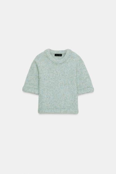 HAUT EN MAILLE À MANCHES COURTES - unique de Zara - Image 2