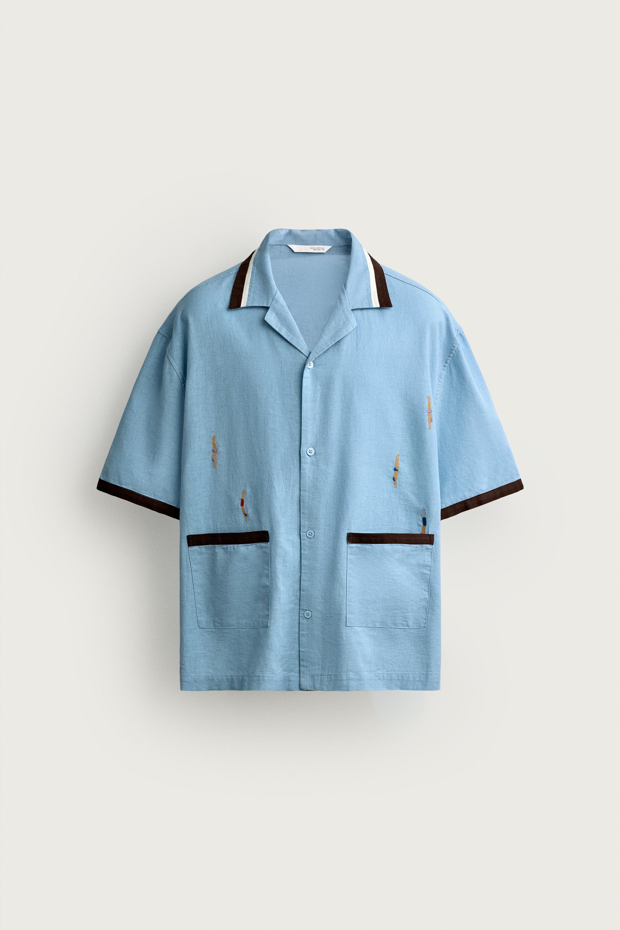 SWIMMER EMBROIDERY RELAXED FIT SHIRT
