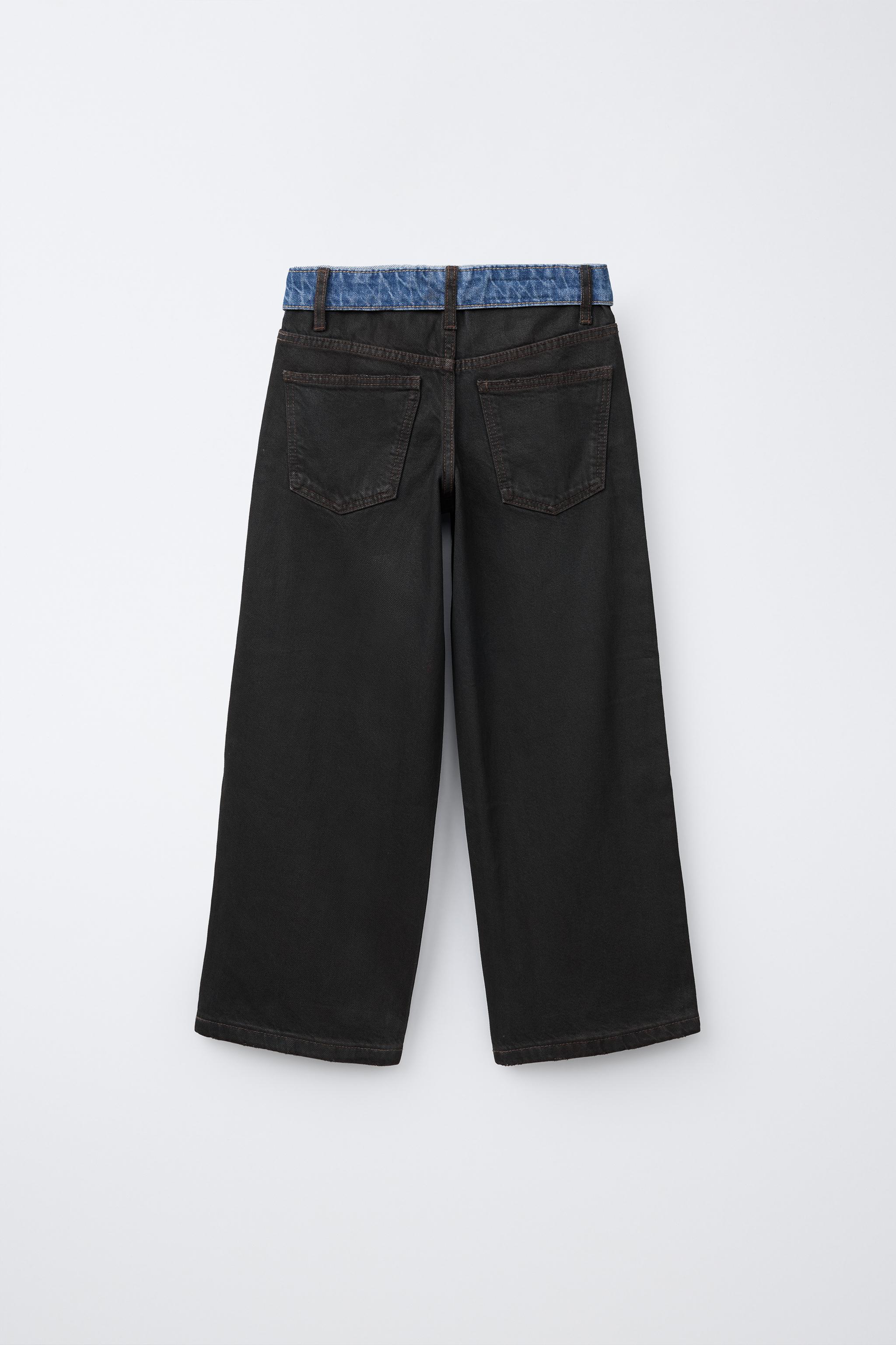 JEAN WIDE LEG À TAILLE REVERS