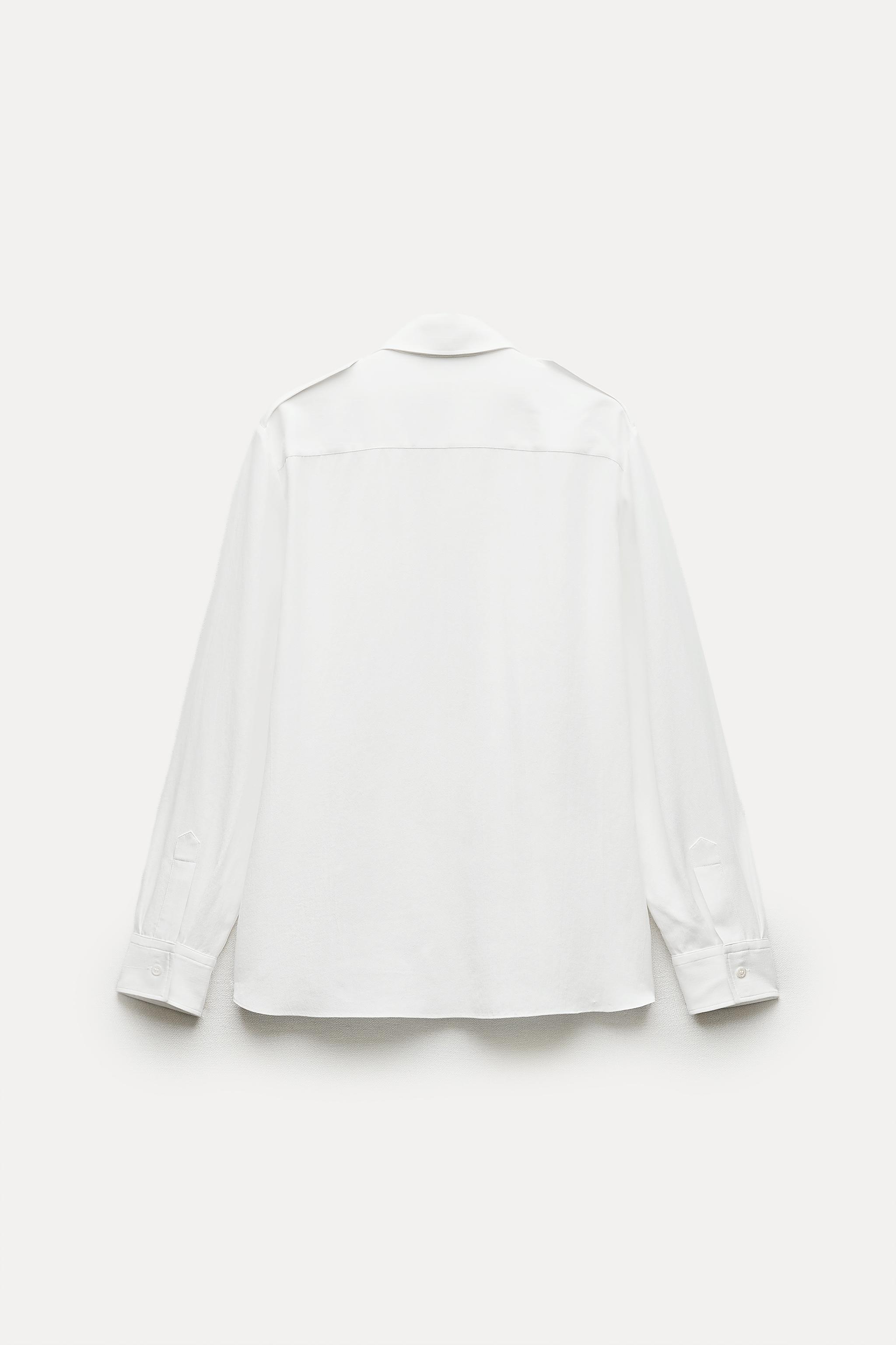 POCKET SHIRT ZW COLLECTION - Oyster-white | ZARA United States