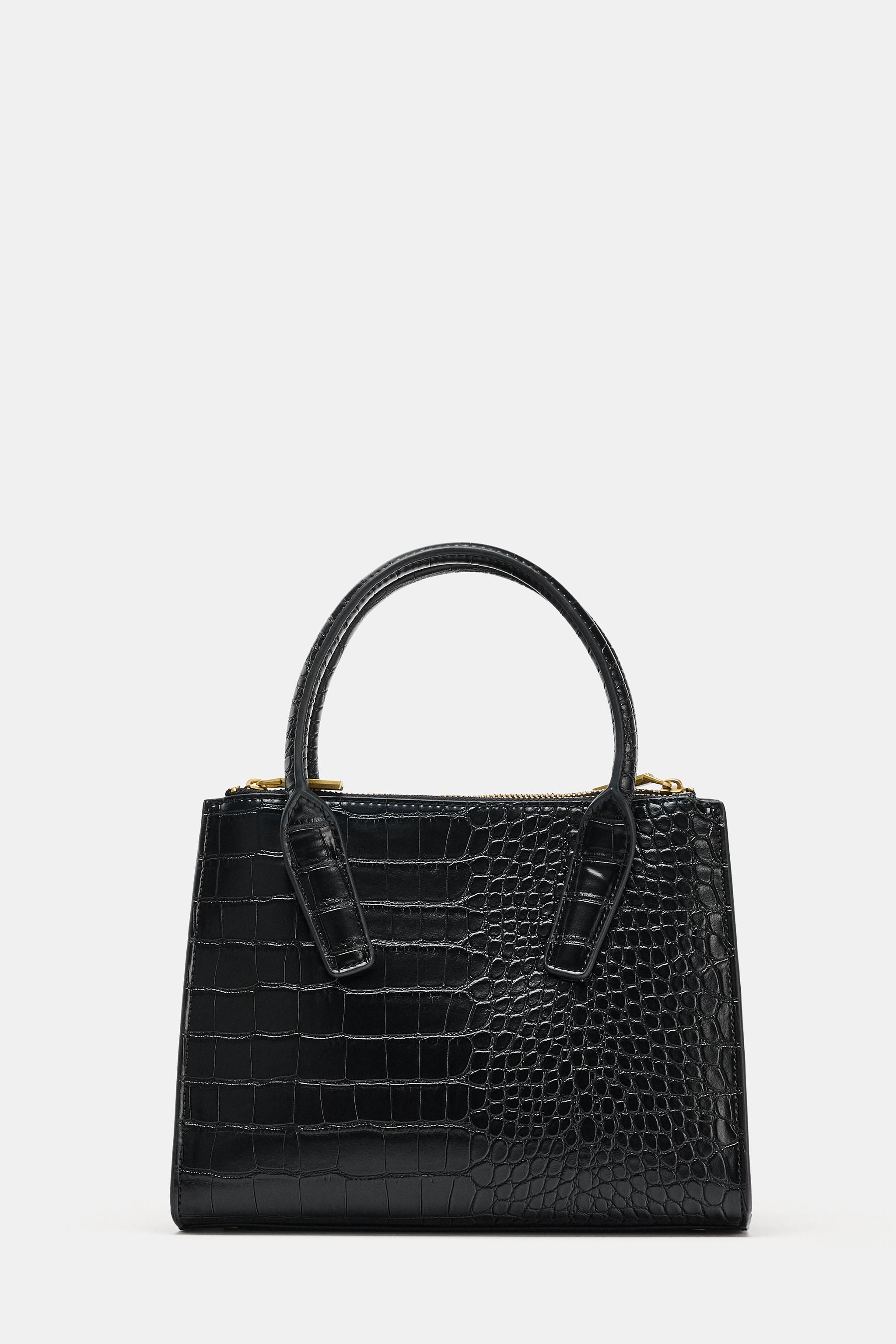 EMBOSSED MINI CITY BAG - Black | ZARA United States