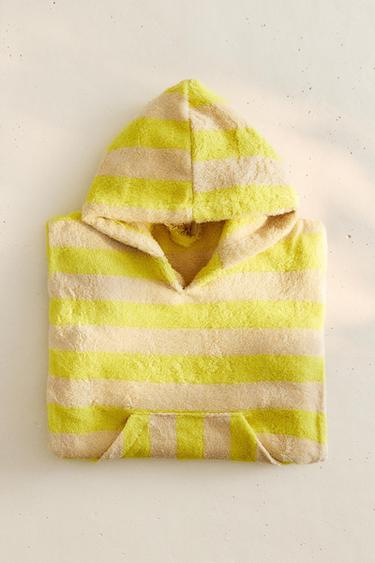 PONCHO DE PLAGE ENFANT RAYURES - Jaune de Zara - Image 4