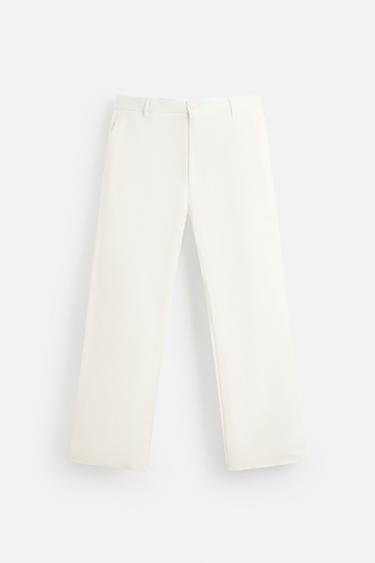 PANTALÓN FLARE FIT - Blanco roto de Zara