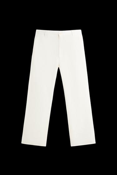PANTALÓN FLARE FIT - Blanco roto de Zara - Imagen 0