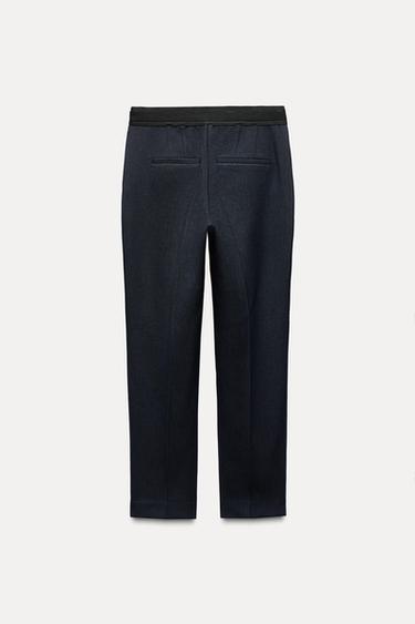 SOFT CROPPED TROUSERS - Dark indigo by Zara - Image 2