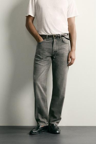 JEAN STRAIGHT FIT - Gris de Zara
