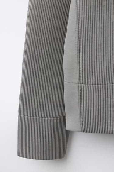 SWEAT CÔTELÉ À INSCRIPTION AVEC MODAL - Gris de Zara - Image 3