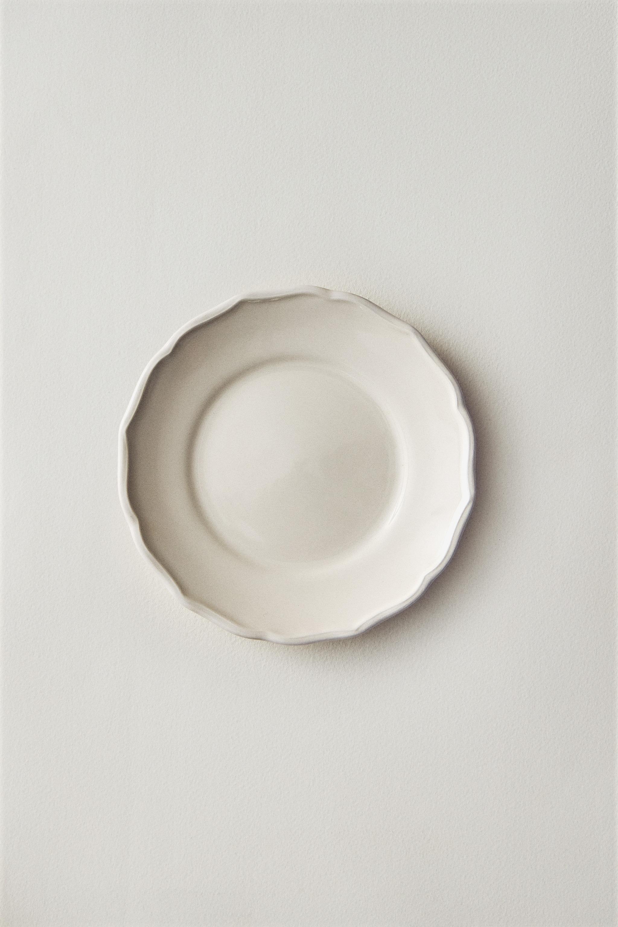 ASSIETTE À PAIN FAÏENCE BORD RELIEF