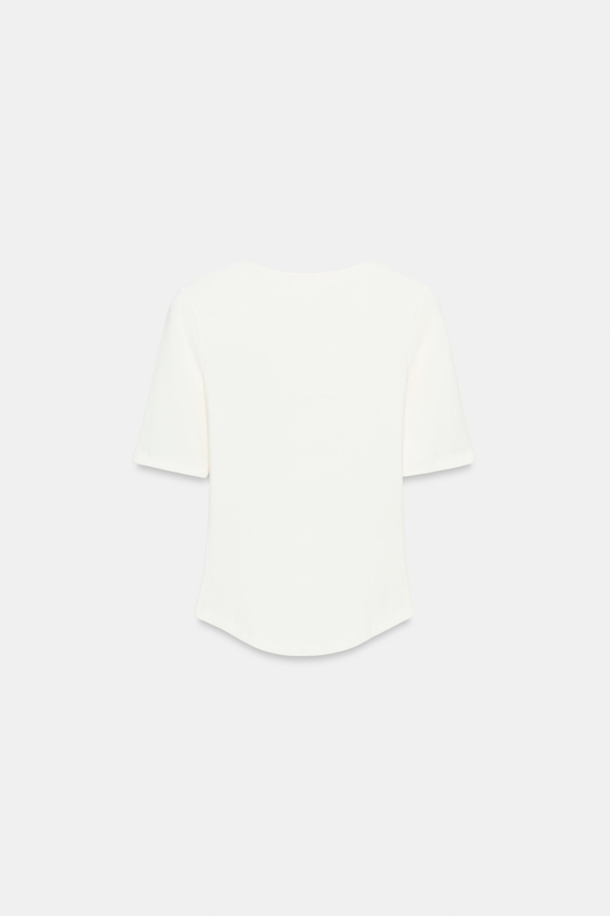 ETİKETLİ KISA KOLLU T-SHIRT - Görsel 4