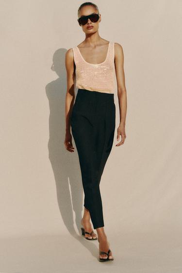 HIGH-WAIST TROUSERS - Black by Zara