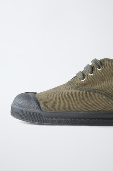 TENNIS EN VELOURS CÔTELÉ BENSIMON ® X ZARA - Vert kaki de Zara - Image 5