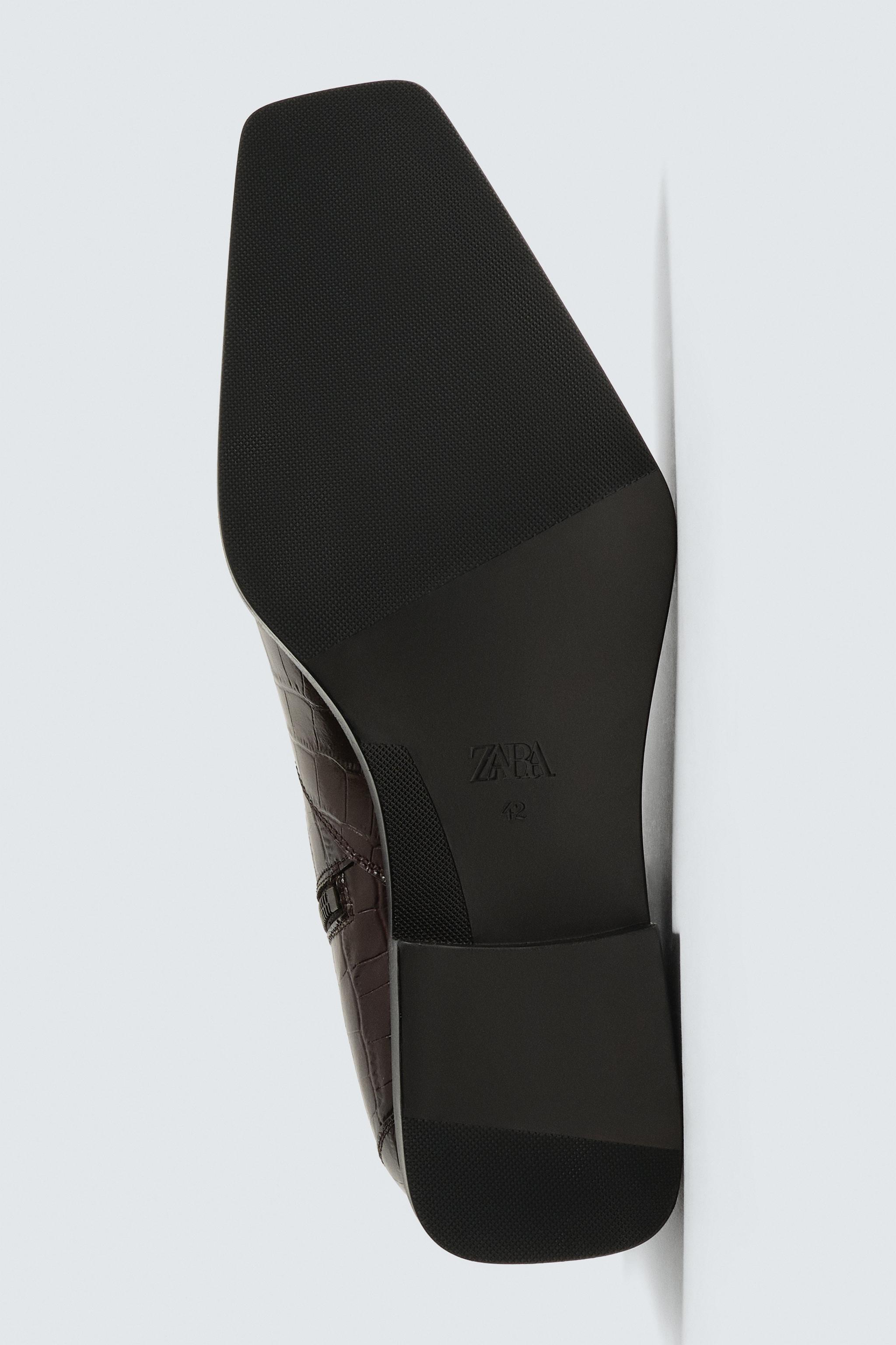 CROCODILE EMBOSSED LEATHER BOOTS