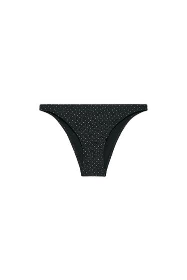 POLKA DOT BIKINI BOTTOMS - Black by Zara