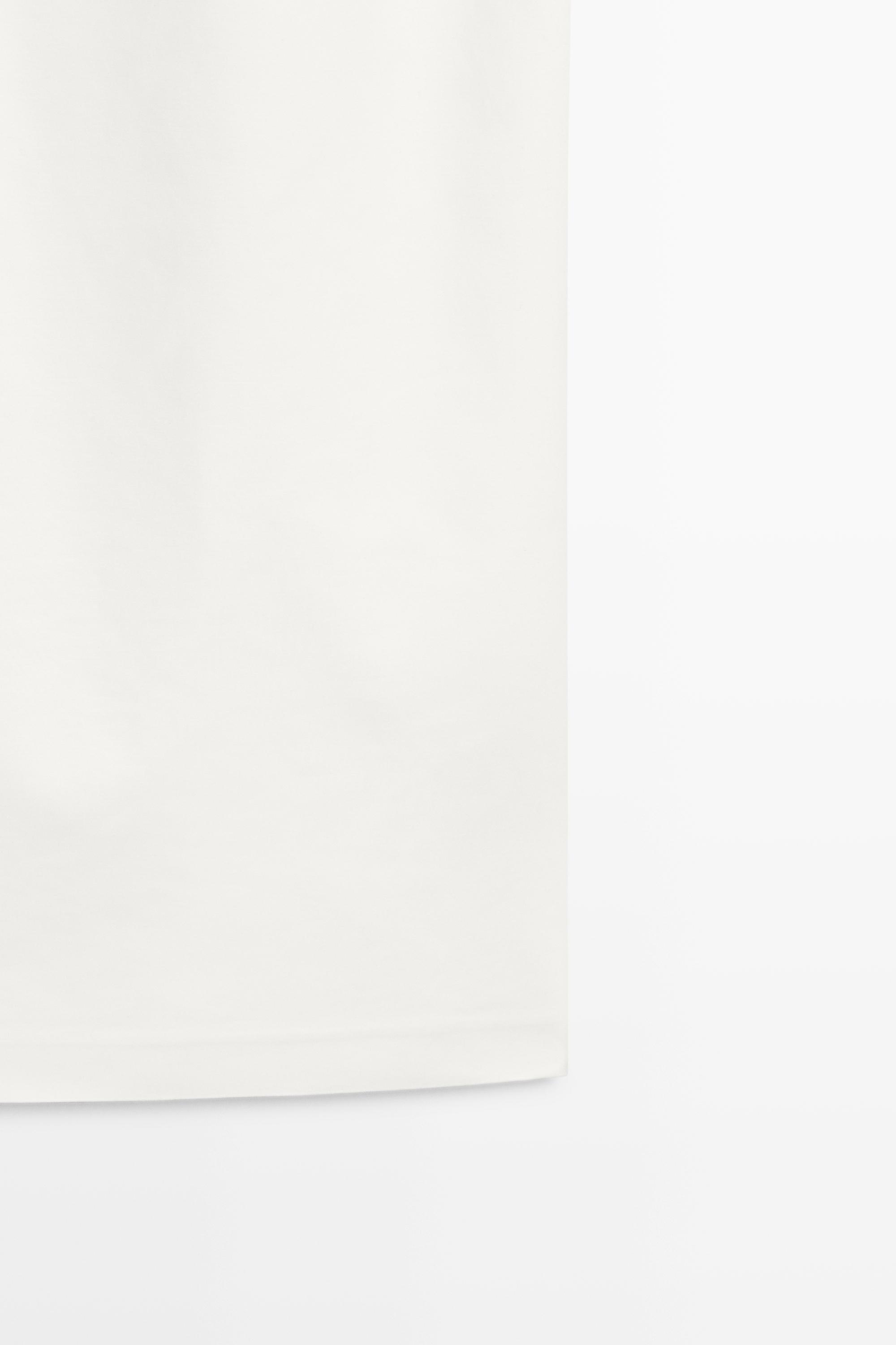 Cotton blend stretch midi dress
