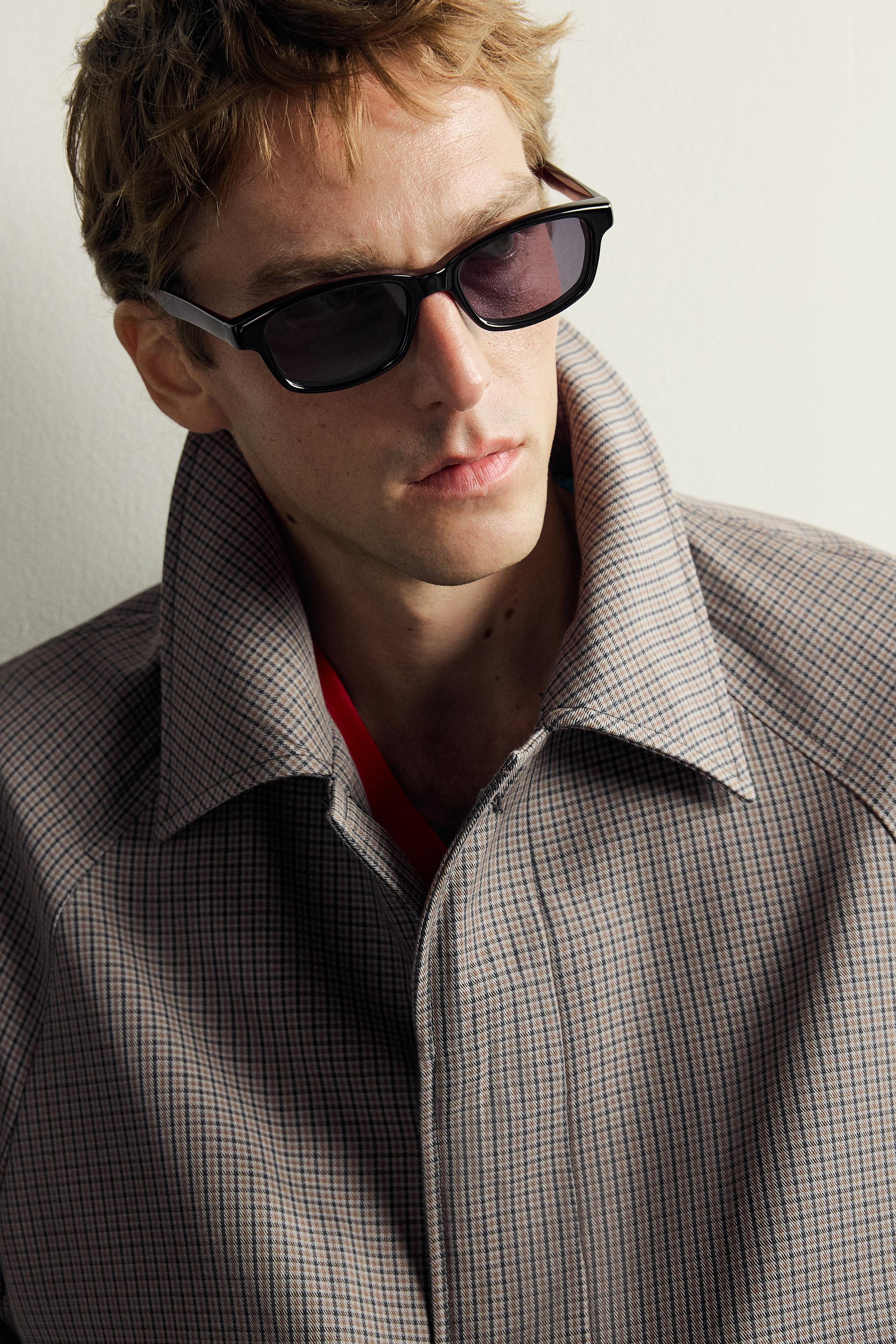 AARON LEVINE X ZARA PLAID TRENCH COAT