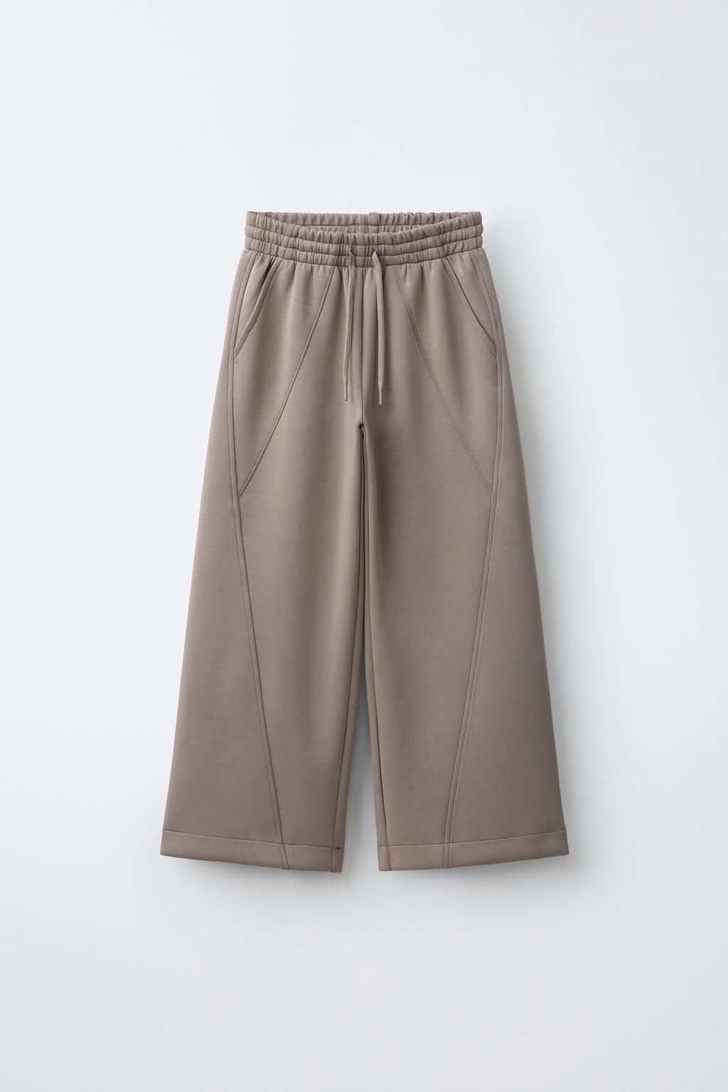 SPORTY WIDE-LEG TROUSERS