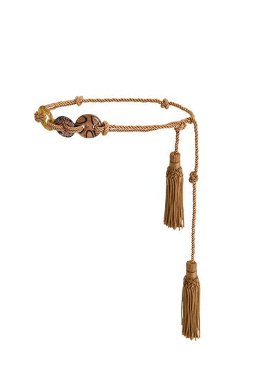 CORD BELT WITH GLASS DETAILS - LIMITED EDITION