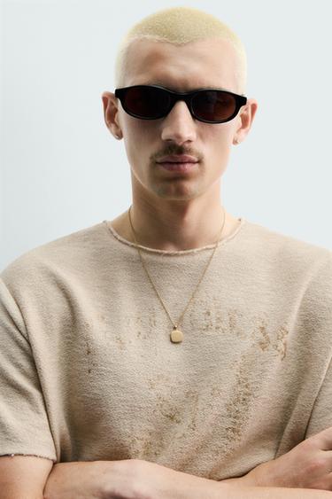 WASHED PRINT KNIT T-SHIRT - Ecru by Zara - Image 5