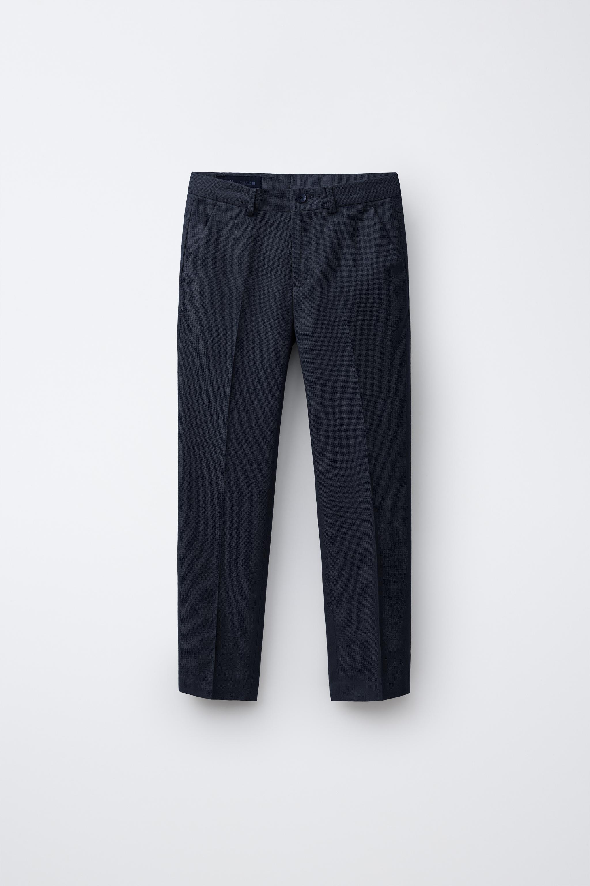 コットン&リネンスーツパンツ - ネイビーブルー | ZARA Japan / 日本