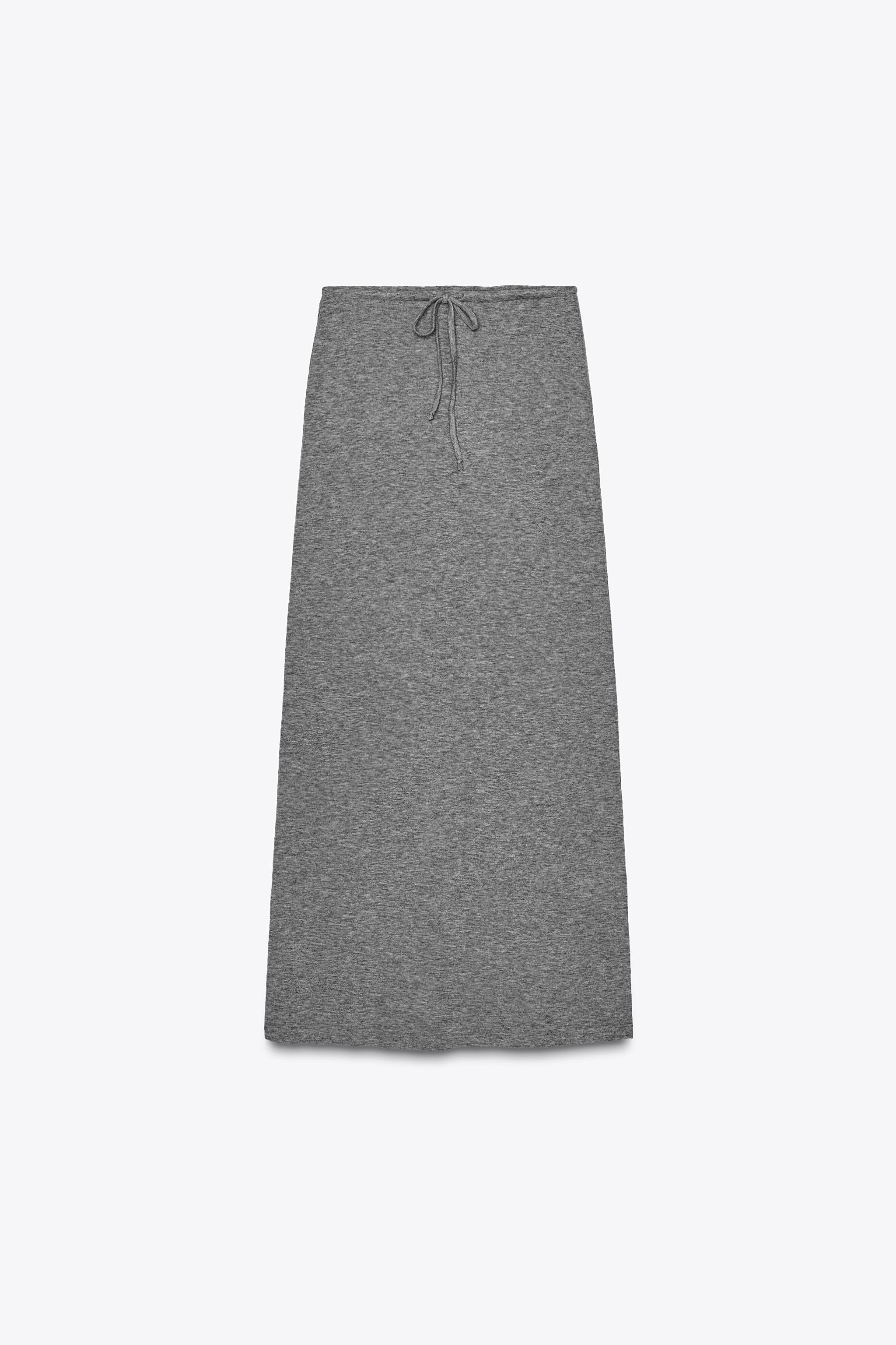 ウール100% ロングスカート - グレーマール | ZARA Japan / 日本