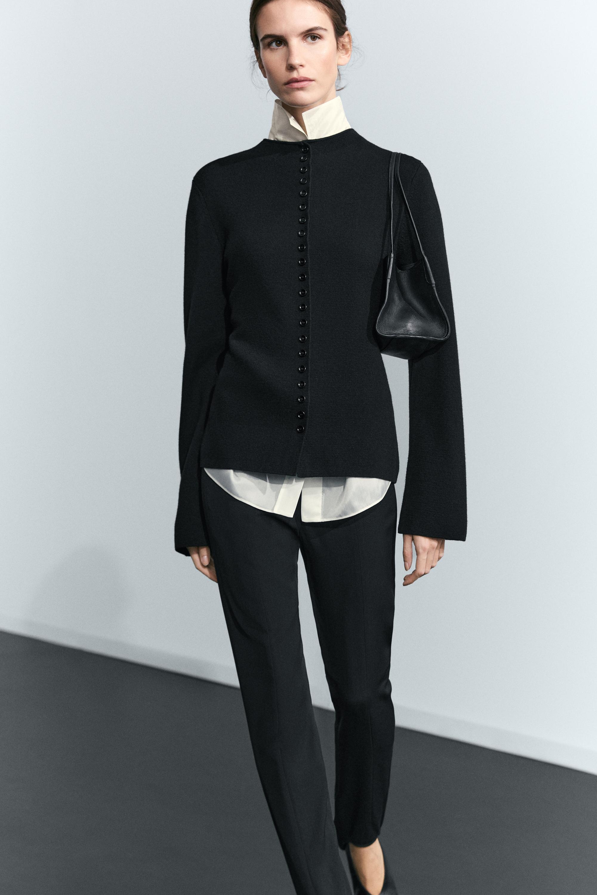 Multi-button knit cardigan