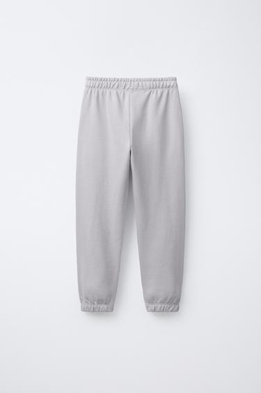 SWEATSHIRT AND JOGGER SET WITH TEXT PATCH - Purple by Zara - Image 4