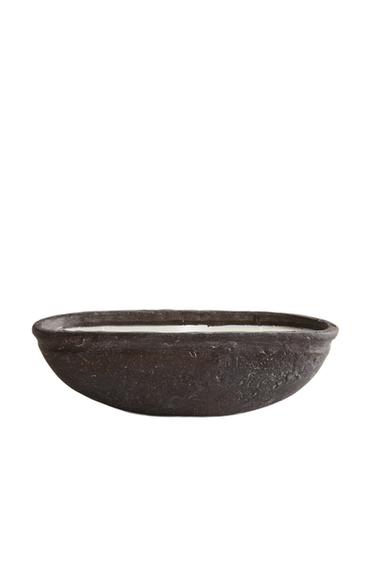 Zara (600 GR) LEATHER AMBER SCENTED CANDLE - Black