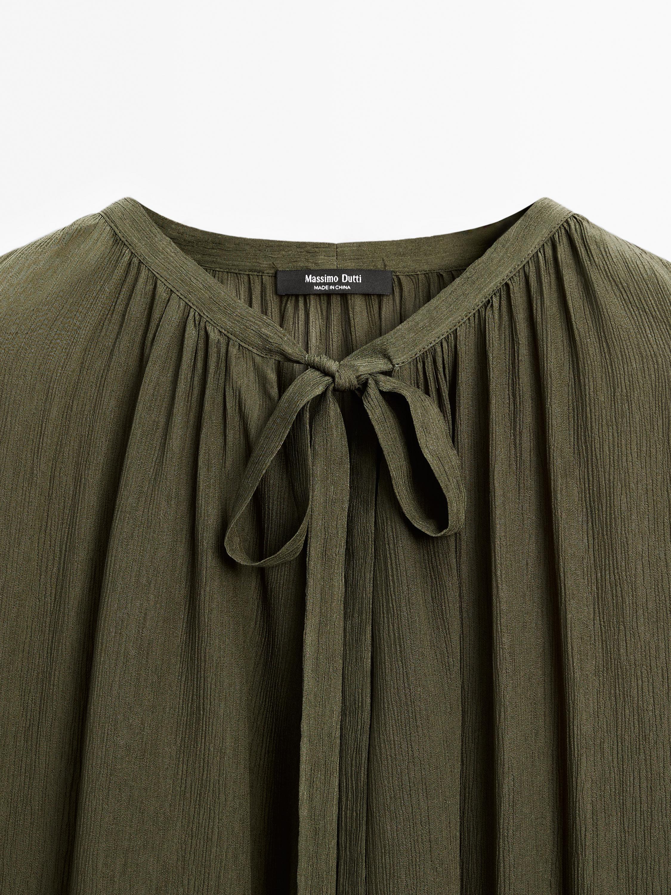 Blouse cape nœuds
