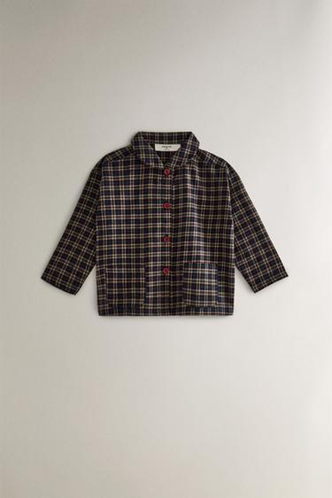 CHILDREN’S CHRISTMAS CHECK FLANNEL PYJAMA SET (SET OF 2) - red/navy by Zara - Image 1