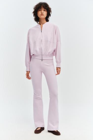 INTERLOCK BOMBER JACKET - Pink by Zara