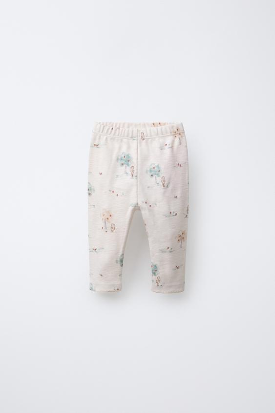 FOREST PRINT LEGGINGS - Ecru by Zara - Image 0