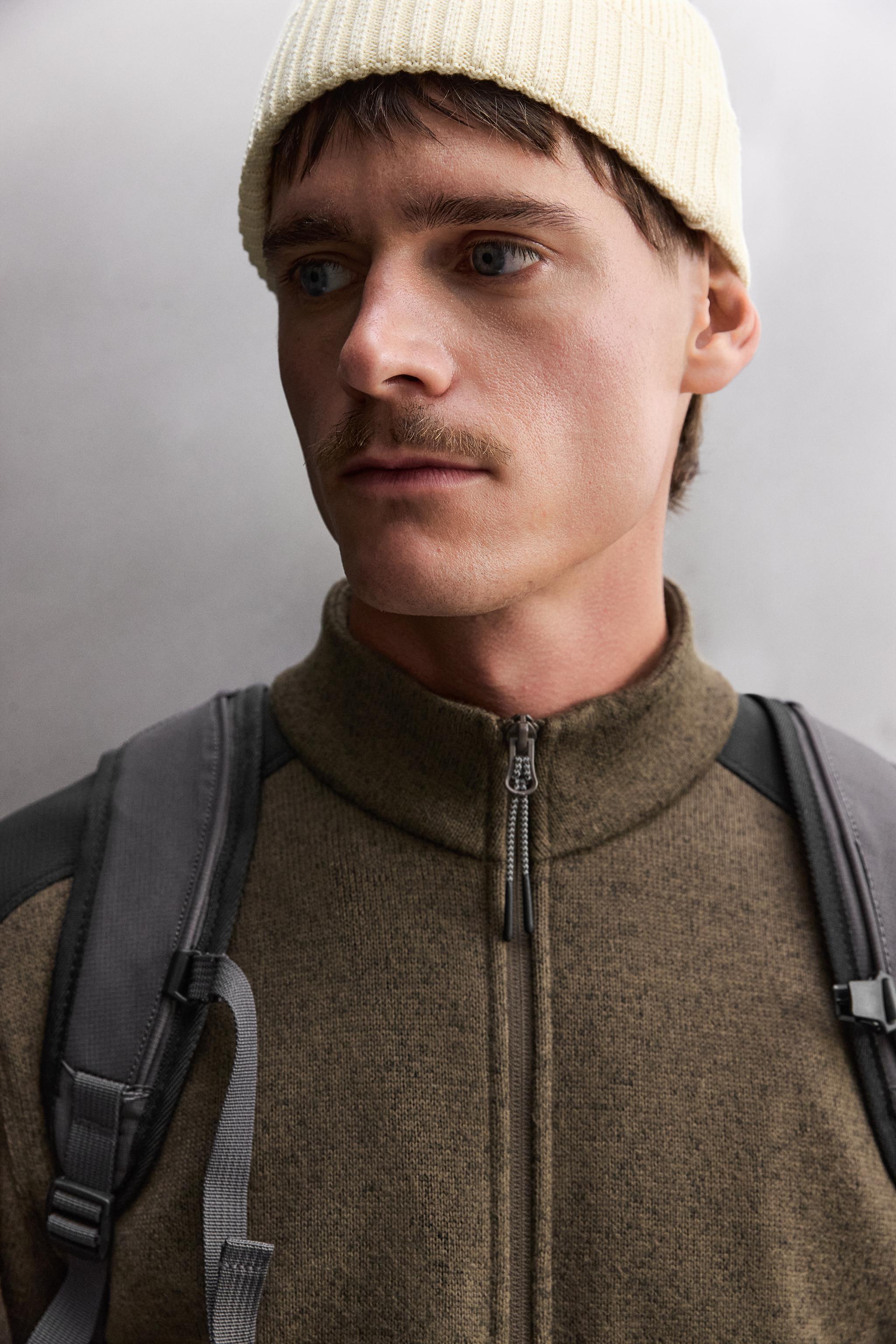VESTE EN MAILLE COMBINÉE POLAIRE