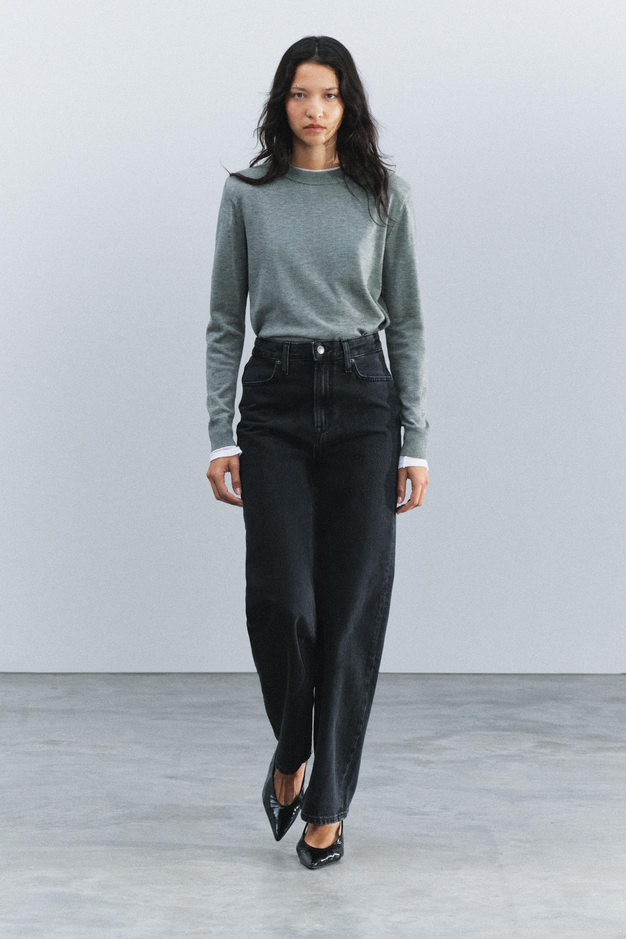 ZW COLLECTION HIGH-RISE STRAIGHT FIT JEANS