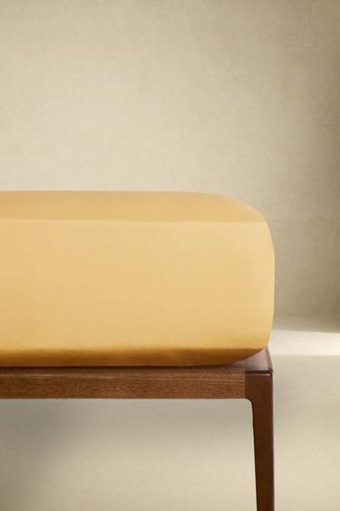 SÁBANA BAJERA SATÉN | 30 CM ALTO (300 HILOS) - Amarillo de Zara - Imagen 0