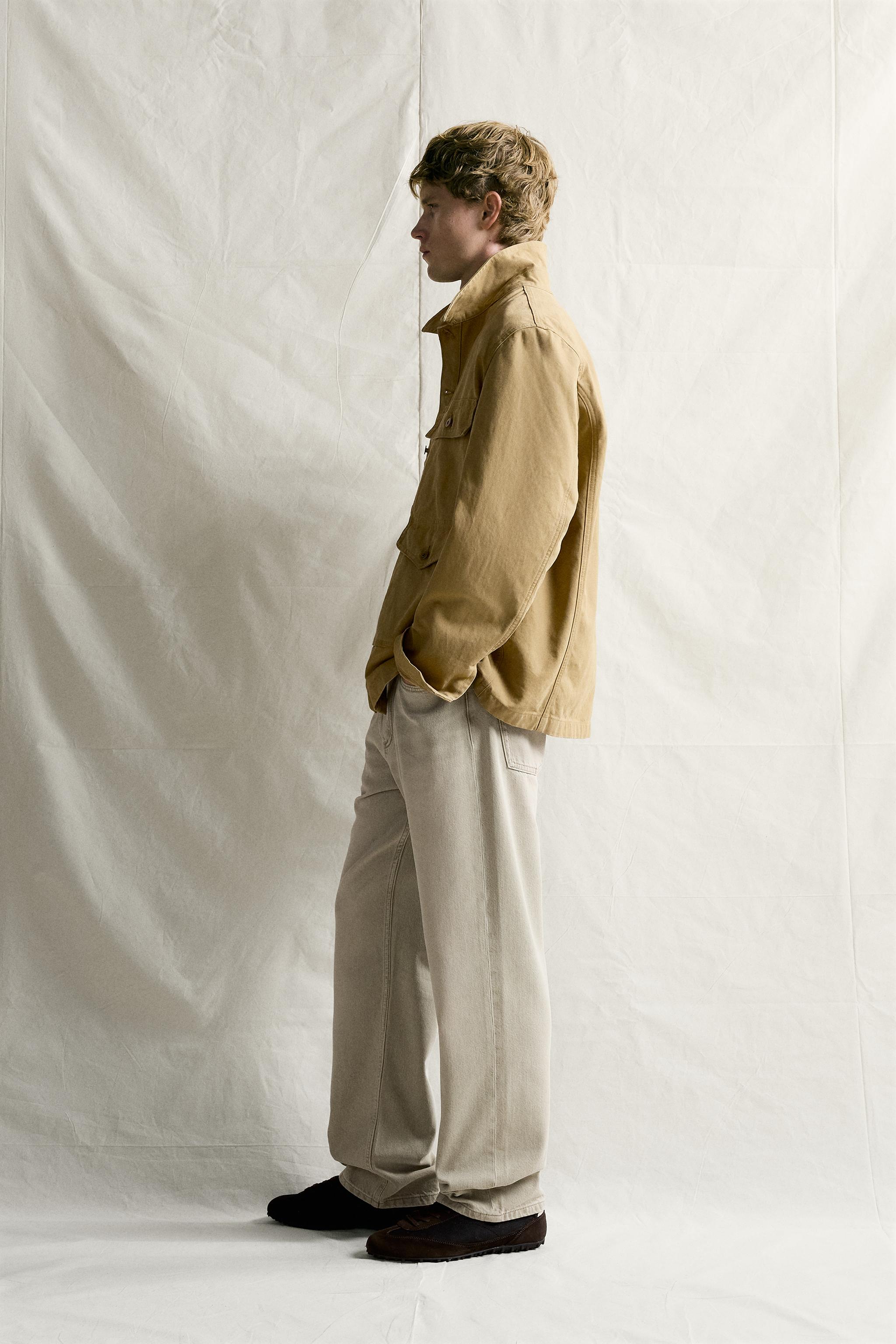 WAXED-EFFECT POCKET JACKET