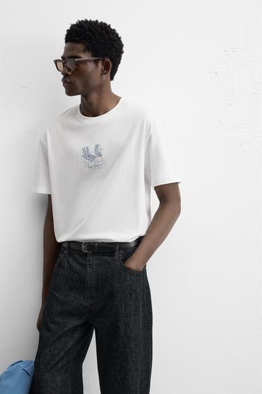 T-SHIRT IMPRIMÉS COMBINÉS - Blanc de Zara - Image 5