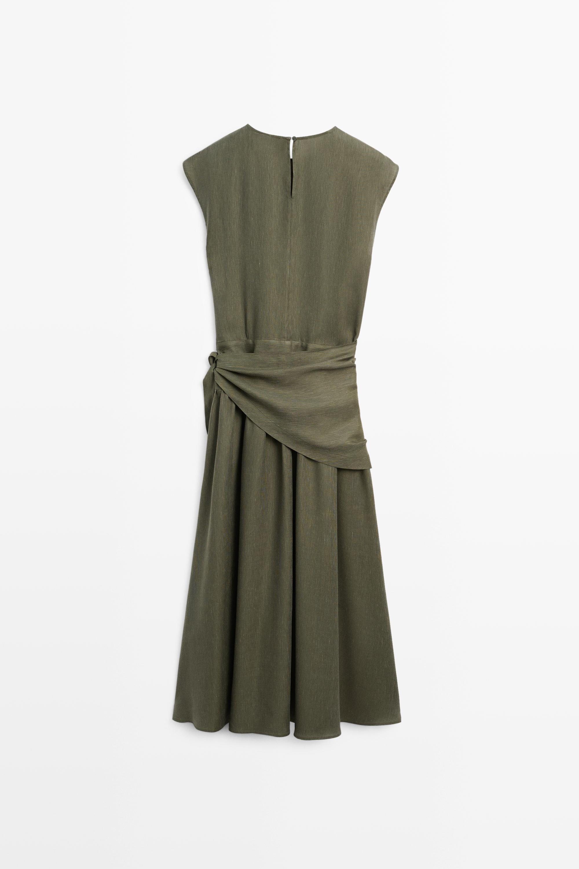 Midi dress with scarf detail