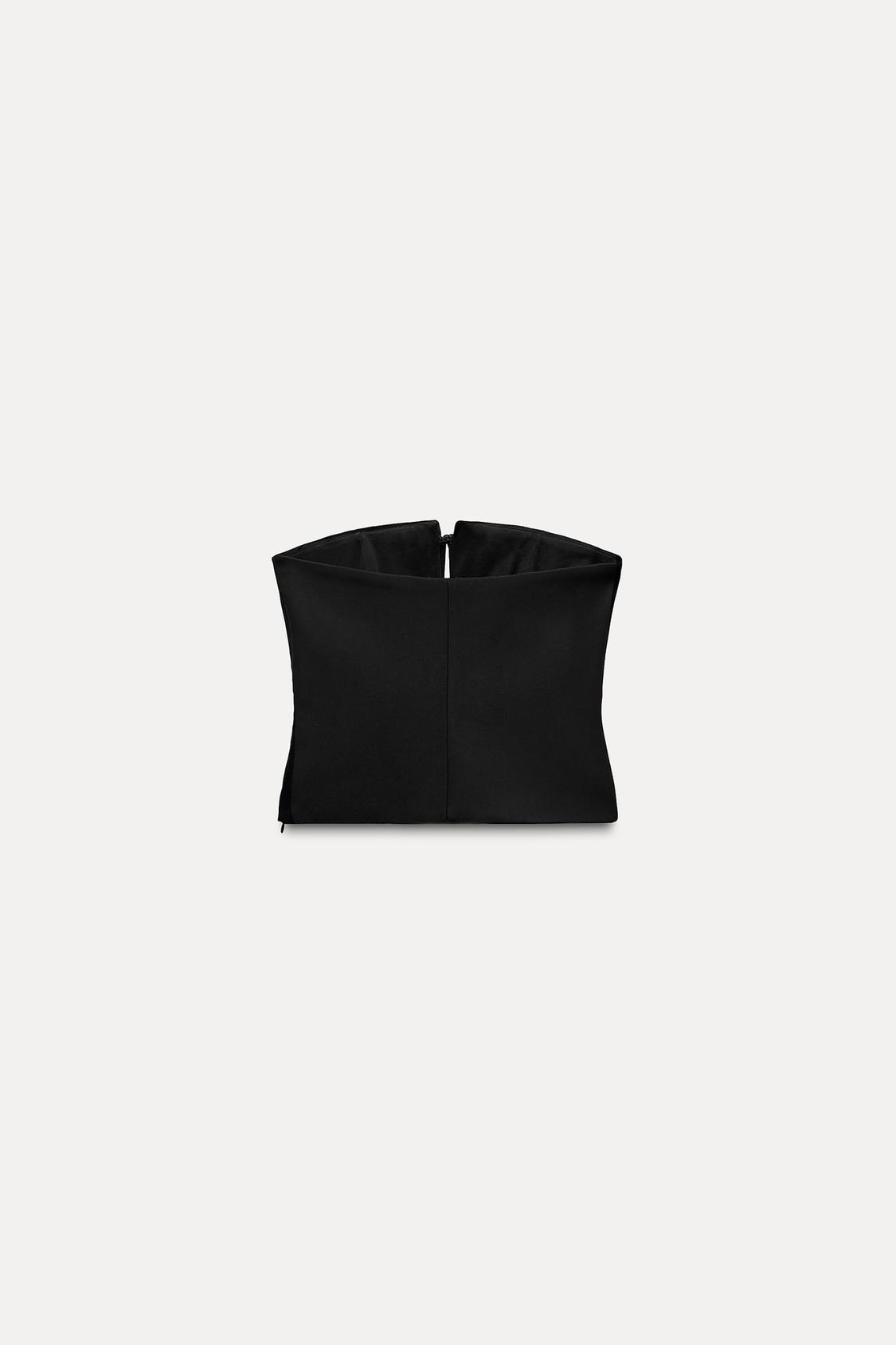 STRAPLESS TOP WITH BOWS