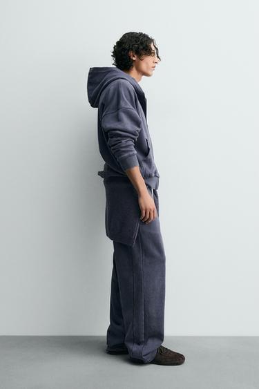 PANTALÓN JOGGER WIDE FIT - Azul tinguidura de Zara