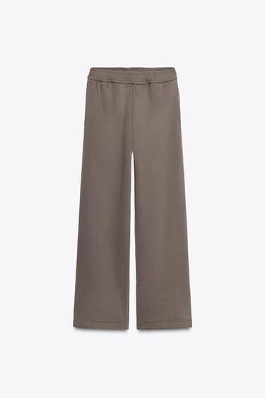 PANTS AFELPADO BÁSICO - Visón de Zara