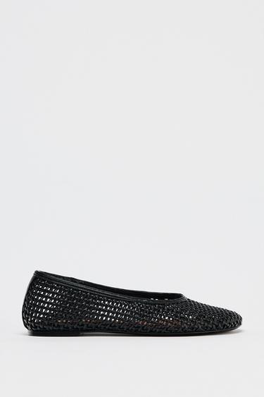 BALLERINAER MED FLET - Sort fra Zara