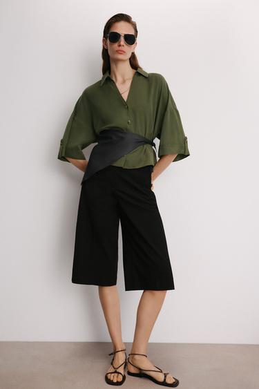 SHORT SLEEVE SHIRT - Khaki by Zara