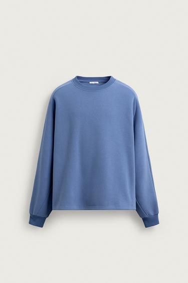 Zara RELAXED FIT SWEATSHIRT - Bluish
