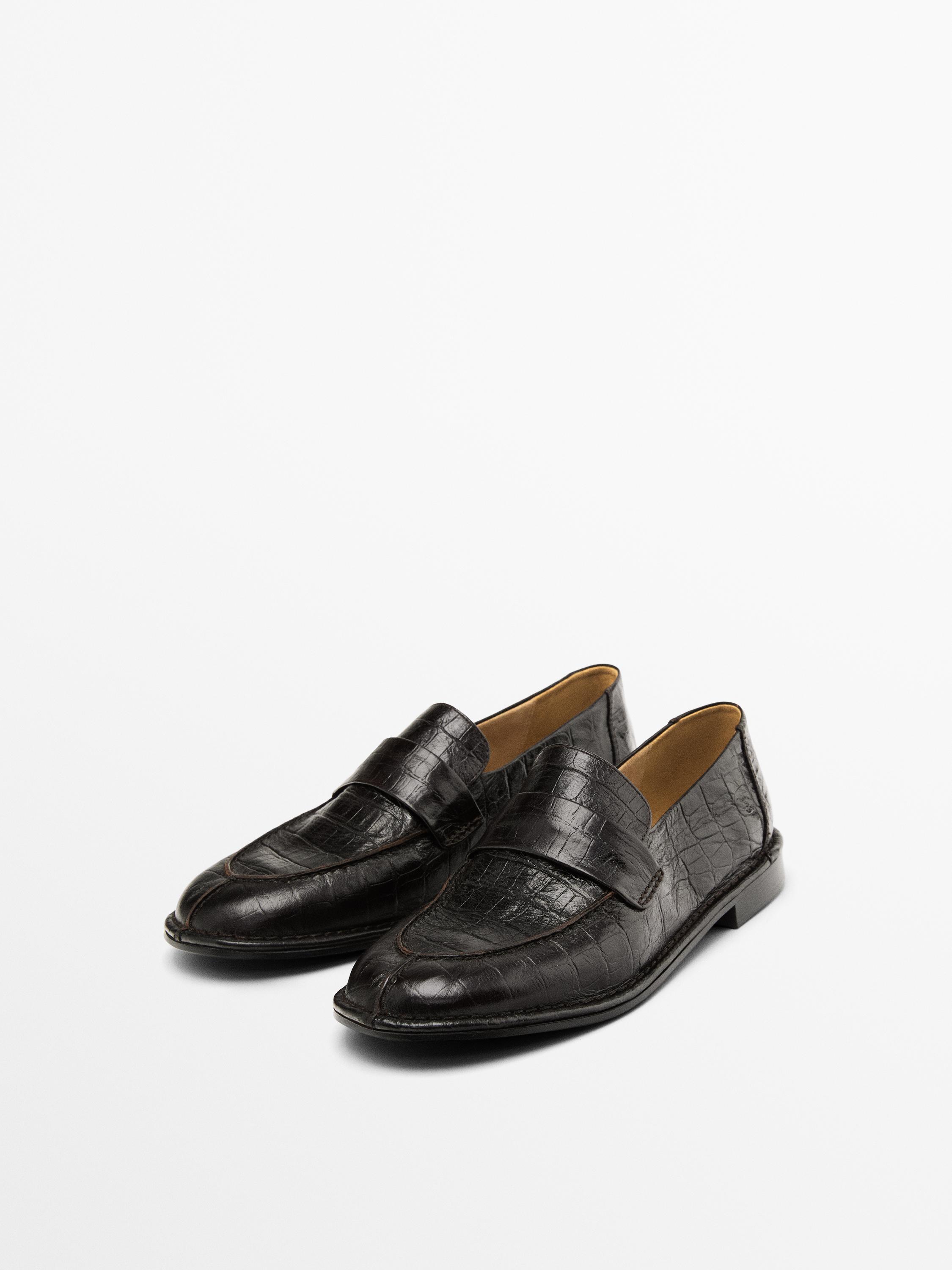 Mocassins effet croco
